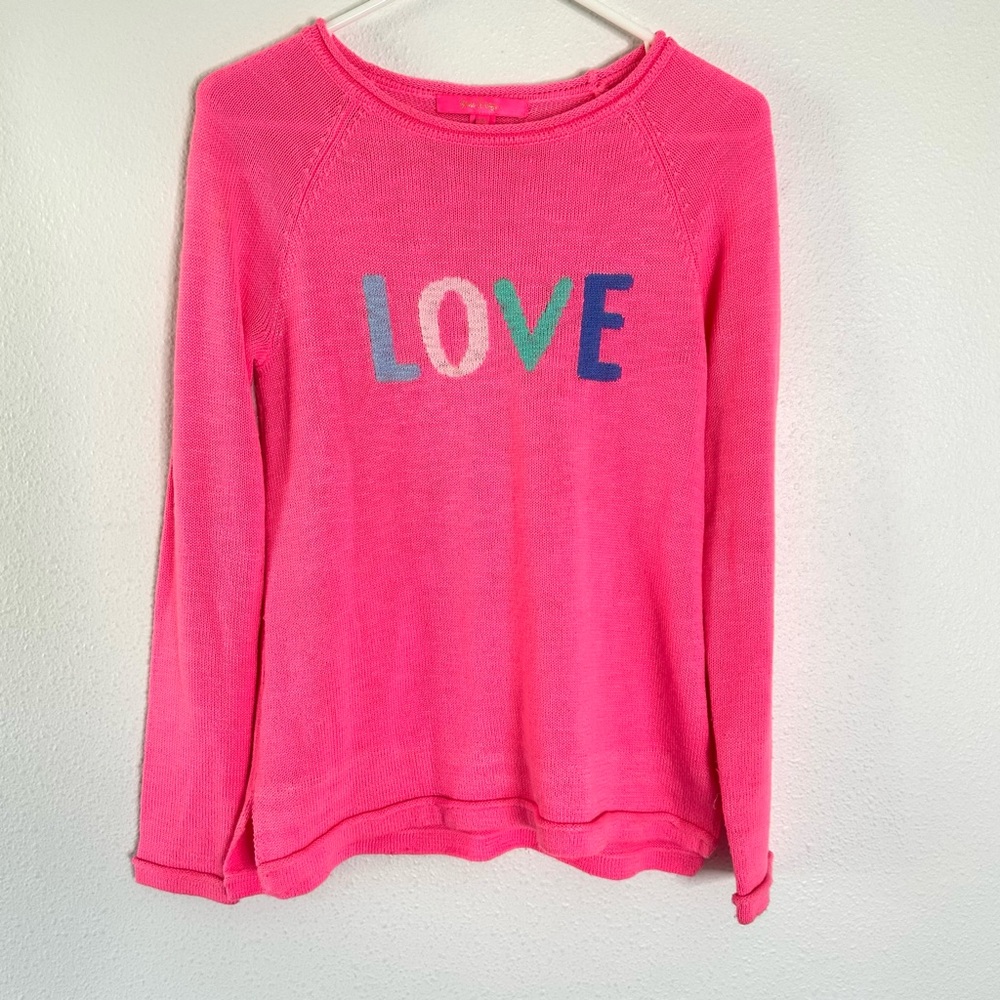 Lilly Pulitzer Hot Pink Love Sweater XS